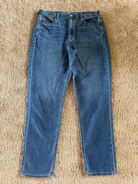 American Eagle High Rise Medium Wash Mom Jean - Size 14 Long